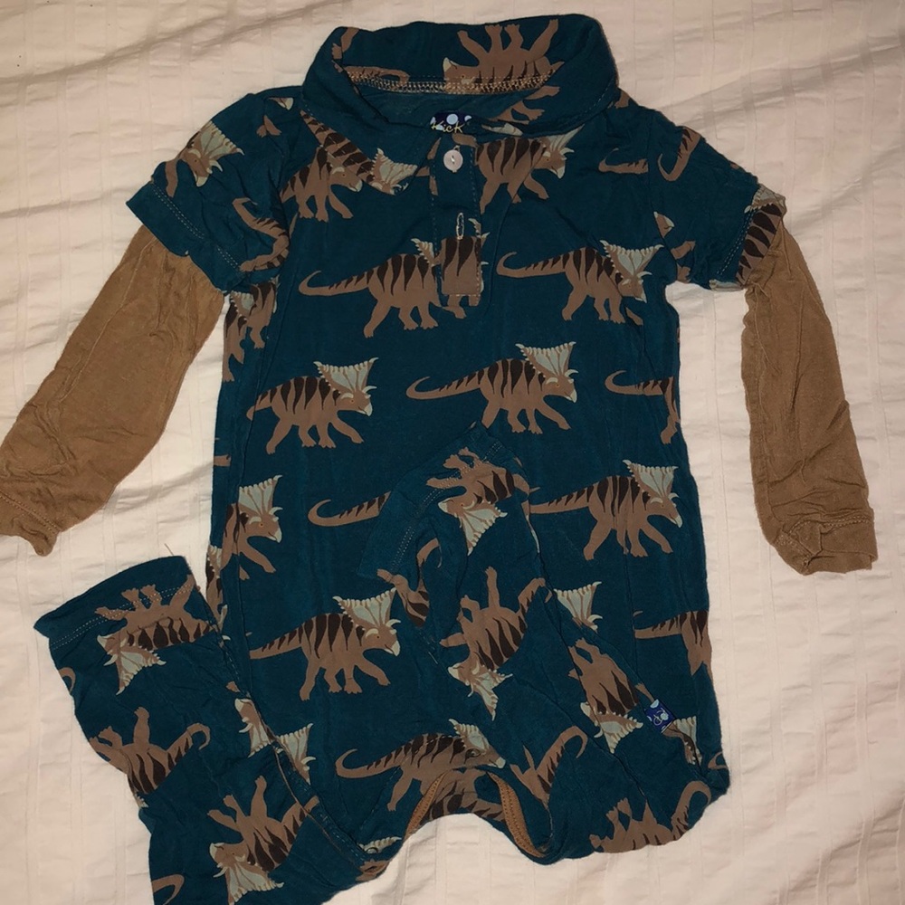 Kickee pants paleontology one piece.